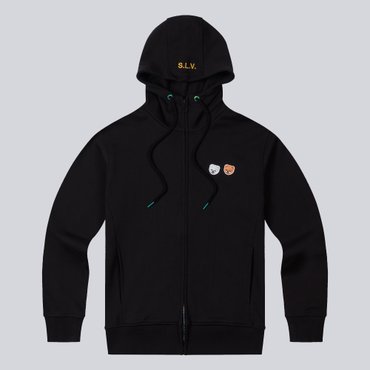 세리버 Pome Two Patch Hood Zipup BK