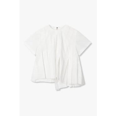 SACAI [사카이] 여성 플리티드 포플린 풀오버 (화이트) 6415320106
