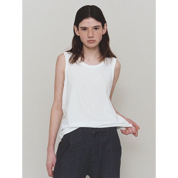 Isaac cotton sleeveless_off white