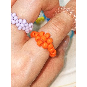 Tangerine Bold Beads Ring 비즈반지