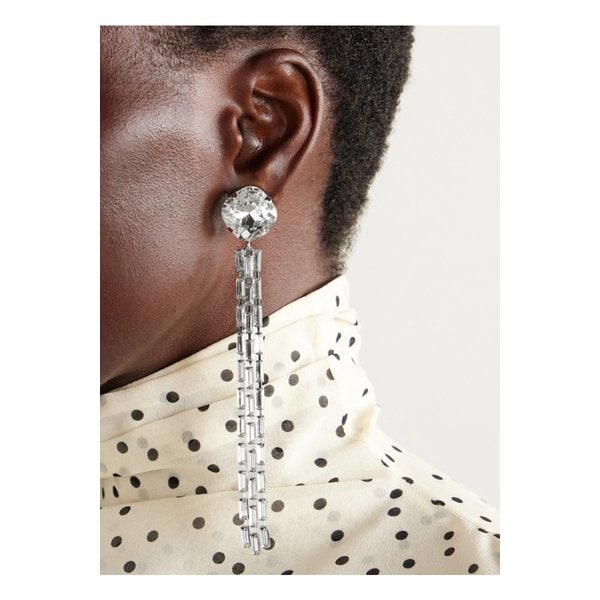 실버톤 크리스털 클립 이어링 46376663162845334