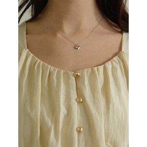 Mini heart chain necklace - silver