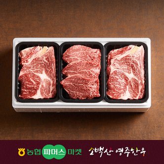 작심밀도 [냉장][농협영주한우]정성드림 구이세트7호 (등심x2/안심) / 1.8kg