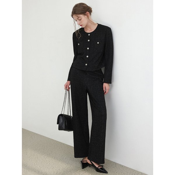시크 트위드 자켓 팬츠 셋업_1color