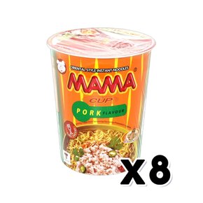 마마컵 포크플레이버 수입컵라면 70g x 8개