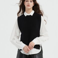 / [2PCS] 에이미 셔츠 레이어드 풀오버