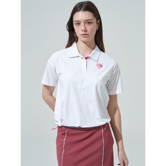 BLUDOT 하이 퍼포먼스  투어핏 카라 티셔츠_WH