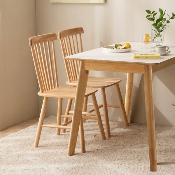 헤이몰리 로쉐 원목 2인 식탁세트 (의자) [착불]