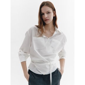 String-up Wrap Shirts OFF WHITE