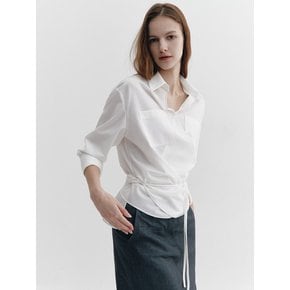 String-up Wrap Shirts OFF WHITE