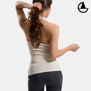 섬세한 펀칭아일렛 홀터넥 골지나시 요가복 la09
