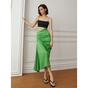 YY_Elegant wrinkled irregular skirt