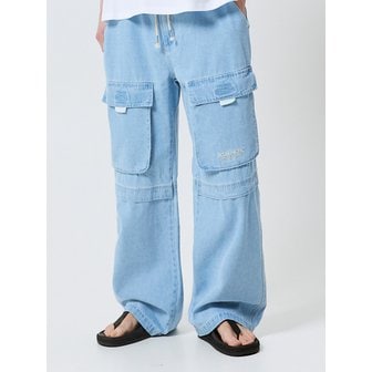 원더플레이스 DENIM CARGO POCKET EASY PANTS [2 COLOR]