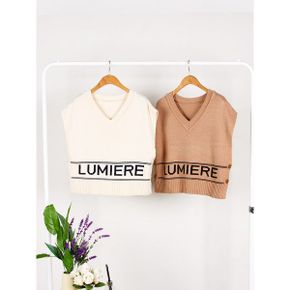 루미V 브이넥 니트 조끼_P373288686