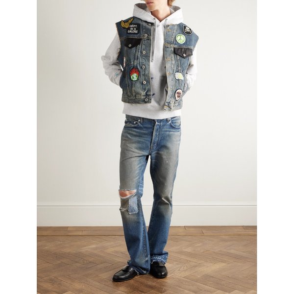 로고 프린트 페인트 스플래터 코튼 저지 후드 티셔츠 46376663162903354