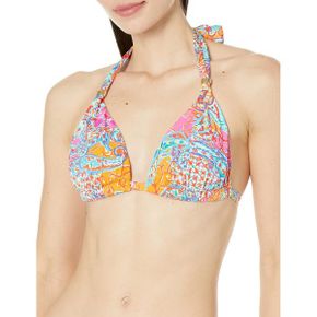 5203847 Lauren Ralph Amara Patchwork Molded Cup Halter Top