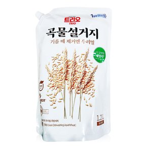 트리오 곡물설거지 우리밀 주방세제 1.2L ~ 애경 밀 리필 1200ml