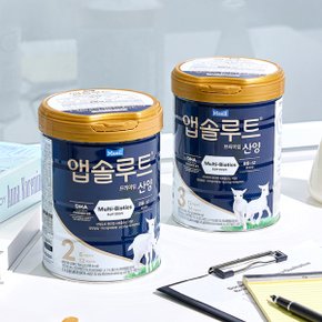분유 앱솔루트 산양분유 리뉴얼 2단계(6~12개월) / 3단계(12~24개월) 750g 1캔 택 1