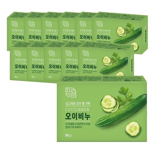자연미인 오이비누 90g x 12개