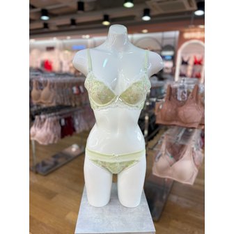 비너스 [파주점] 그린 가드닝 몰드브라 백레이스팬티 세트 GR[VBR1806,VPT1806A]