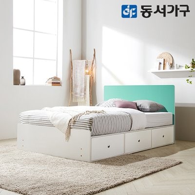 비스포크 빅 3단 서랍 SS침대+케미컬매트리스 DF921286