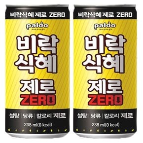 팔도 비락식혜 제로 슬릭 238ml x 24 캔입