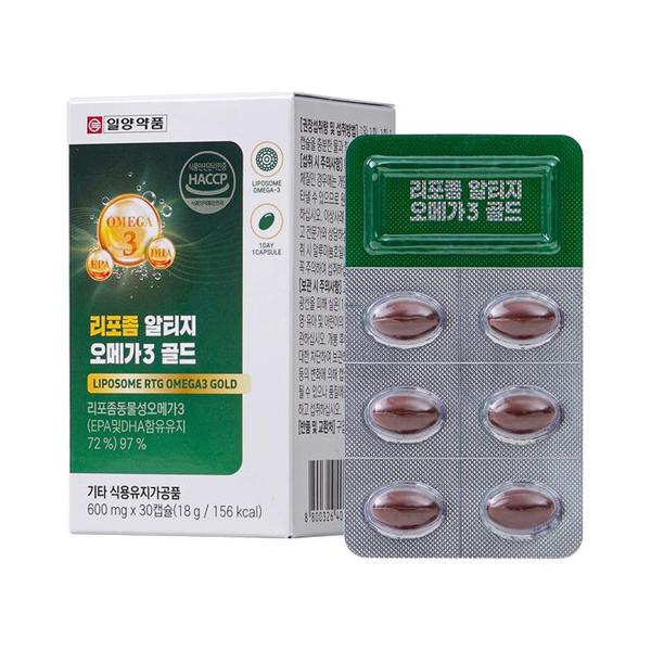 일양약품 리포좀 알티지 오메가3 골드 600mg 30캡슐-1개월분  rTG (S45898797)