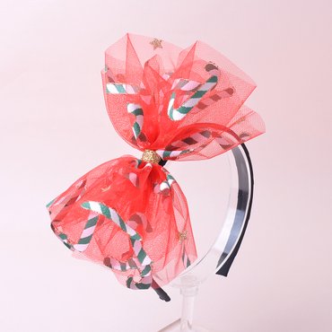 키즈스퀘어 [메르시밴드] X-mas party ribbon 머리띠 1P (2 color)