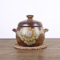  여주쌀독 분청 해바라기 쌀항아리 잡곡단지 3~4kg_W3359FB_