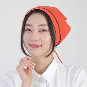 오렌지검 머리끈스카프
