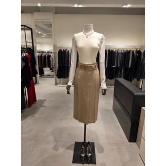 지고트 [파주점] 세트 울 베이직 니트 풀오버 + 울 슬릿 스커트 JRAA1PO583,JPCA0SK282