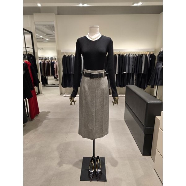 [파주점] 세트 울 베이직 니트 풀오버 + 울 슬릿 스커트 JRAA1PO583,JPCA0SK282