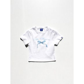 Ribbon Slim Tee White