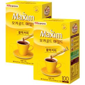 맥심 모카골드 마일드 블랙커피 200T (100Tx2박스)