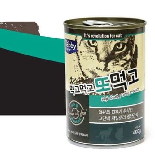 테비 고양이 간식 캔 사료 헤어볼 400g 12캔