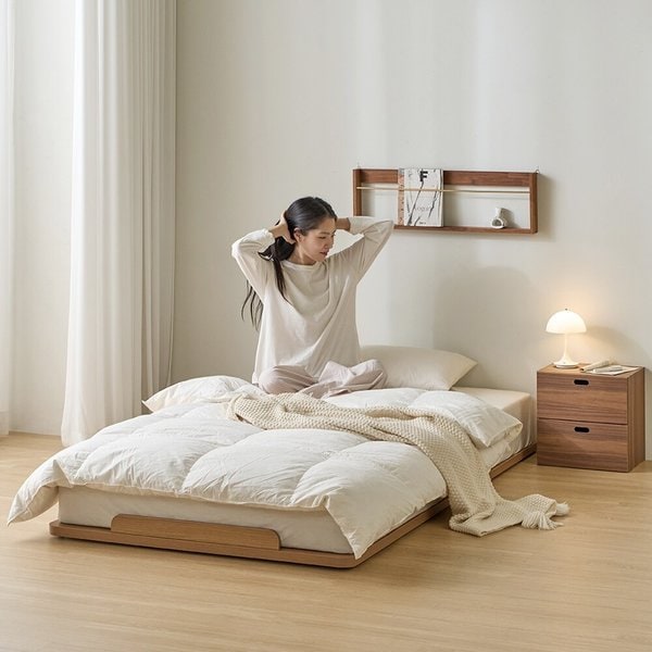 [착불] 우아미가구 코엔 저상형 침대 프레임 단품 SS