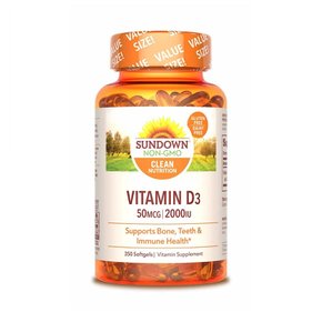 [해외직구]Sundown Vitamin D3 선다운 비타민D3 2000IU 350소프트젤