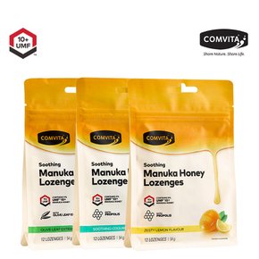 마누카허니 꿀캔디 프로폴리스 로젠지 12개입 3종 세트(레몬2/쿨민트1)