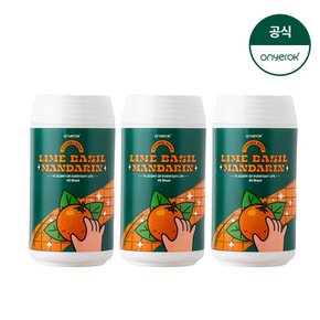 온예록 올인원 청소 세정 롤티슈 45매 3개 라임바질앤만다린