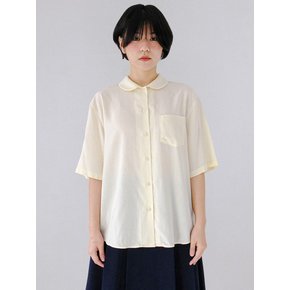 Half Sleeve Pocket Blouse_Yellow