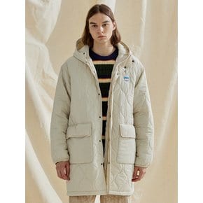 OCEAN QUILTING HOODED COAT [2 COLOR]