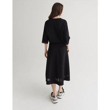 NICE CLAUP 레터링 포인트 훌 스커트[N243PWK702]