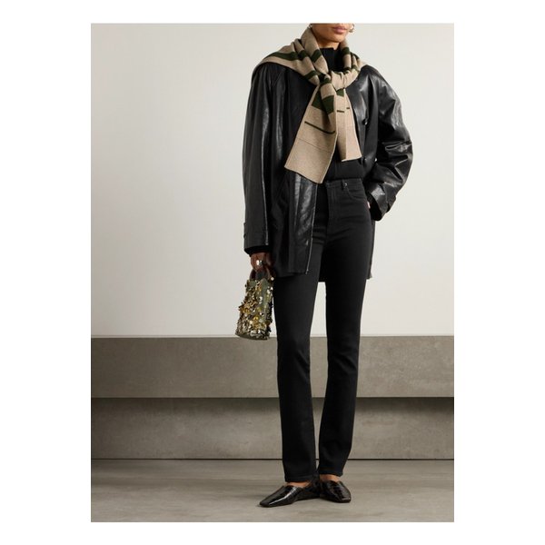 펜슬 슈퍼 스트레치 미드라이즈 스키니 진 블랙 1647597354414785