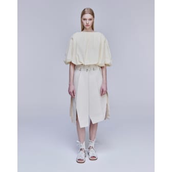 송지오 [파주점] [송지오우먼] 볼륨 드레이프 크롭탑 레몬 WH3TP305LM