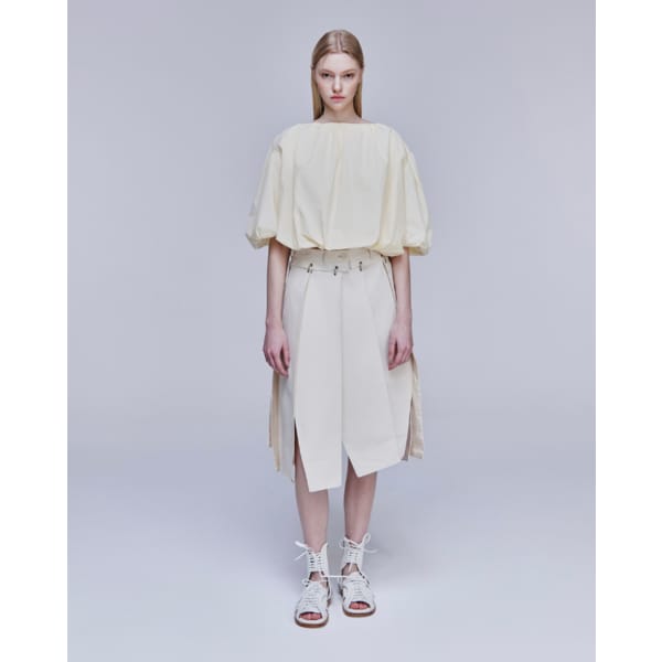 [파주점] [송지오우먼] 볼륨 드레이프 크롭탑 레몬 WH3TP305LM