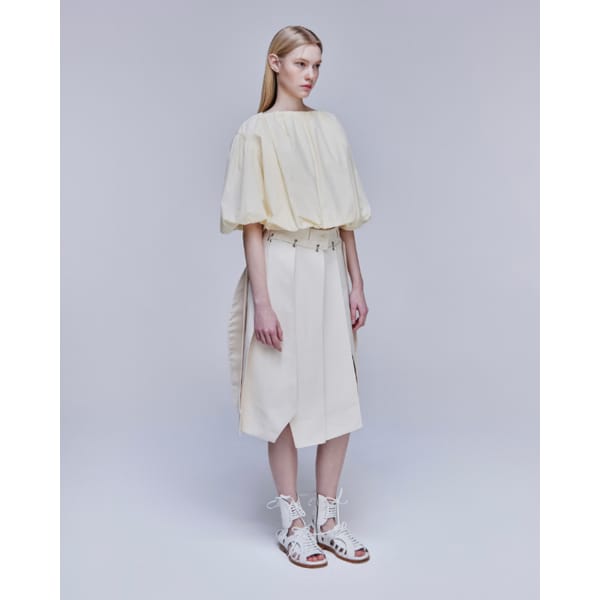 [파주점] [송지오우먼] 볼륨 드레이프 크롭탑 레몬 WH3TP305LM