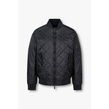ARMANI EXCHANGE 남성 톤온톤 로고 패턴 퀼팅 자켓(A415110002)다크 네이비