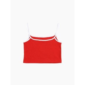 STRAP COLOR POINT TANK TOP RED