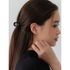 [mini] Twist metal point hair clip_real black