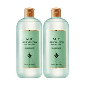 AHC 허브솔루션 토너 알로에베라 500ml 2개